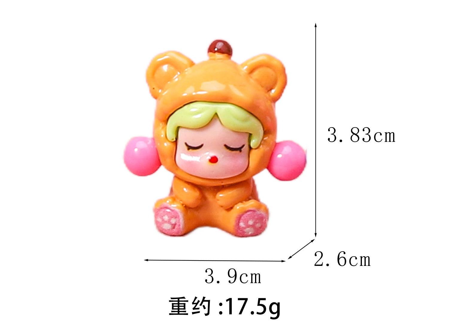Dopamine color scheme sitting creative DIY three-dimensional small ornament keychain backpack pendant fun cartoon cute grains