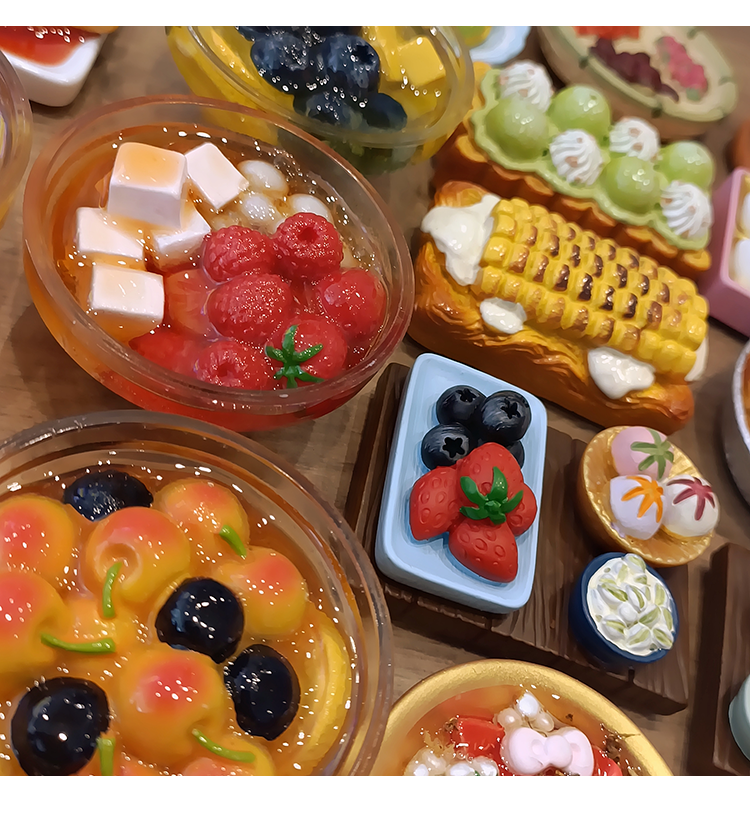 【买5送1】甜美草莓蛋糕咸鸭蛋冰箱贴磁贴创意立体食玩装饰品磁铁