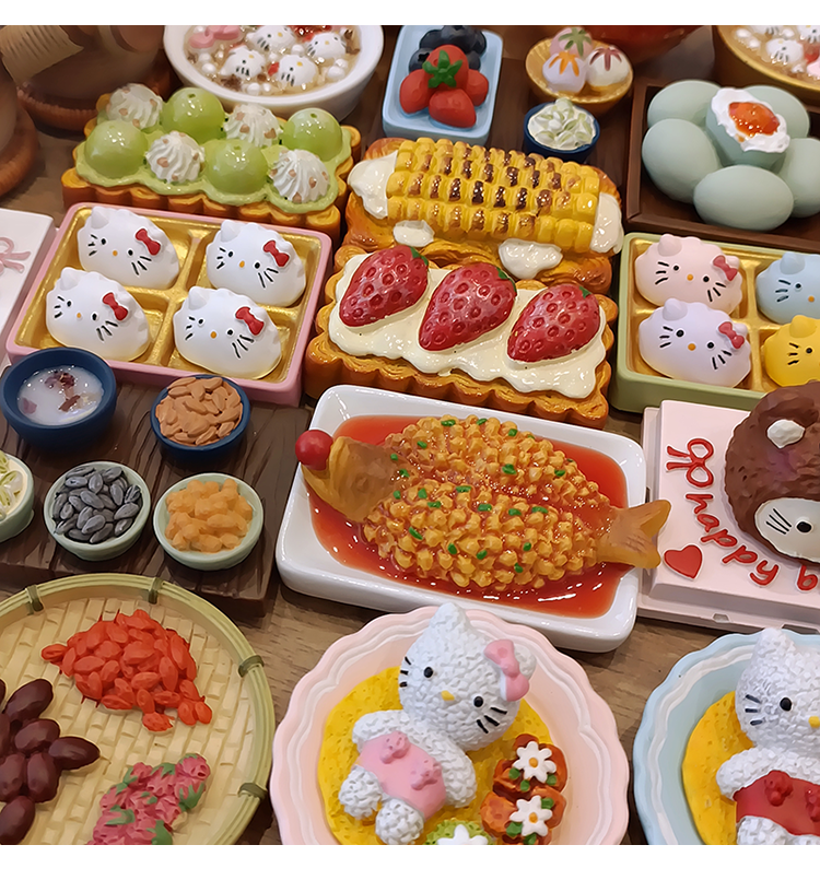 【买5送1】甜美草莓蛋糕咸鸭蛋冰箱贴磁贴创意立体食玩装饰品磁铁