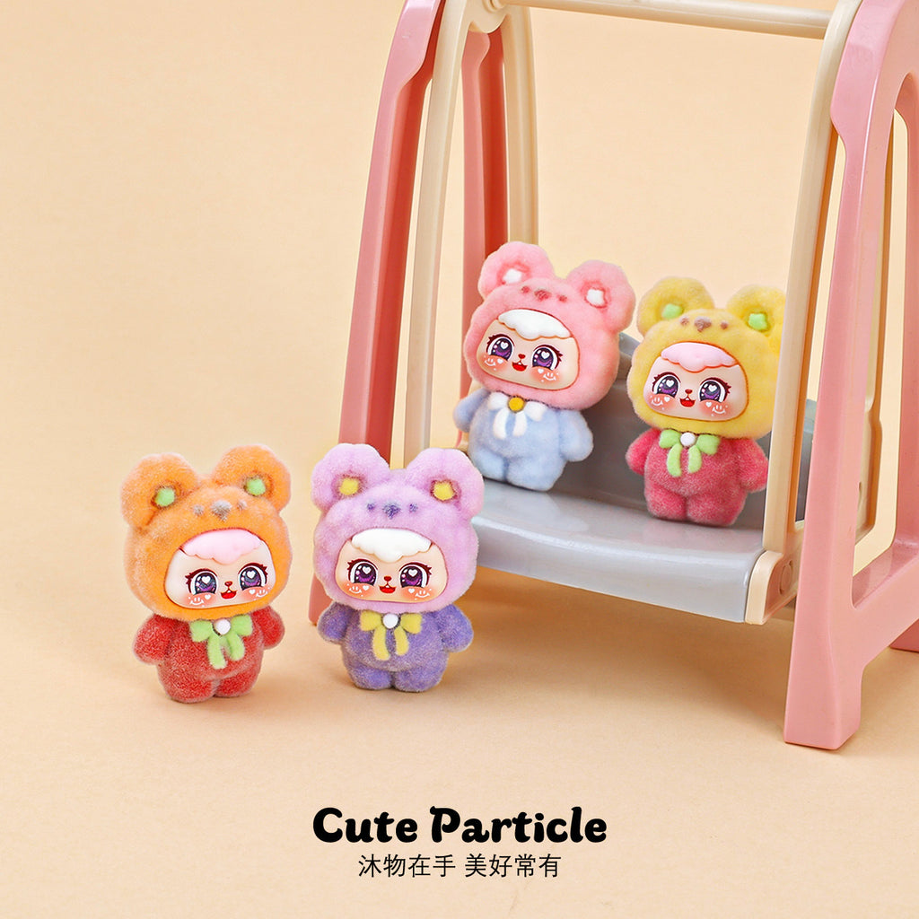 Flocking bear pajamas pear cute doll desktop ornament