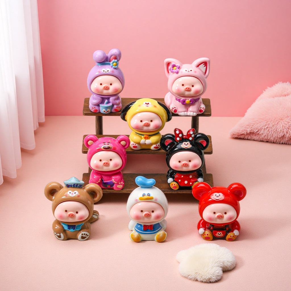 Didini sitting piggy DIY jewelry resin accessories cute car small ornaments tide play cute grains