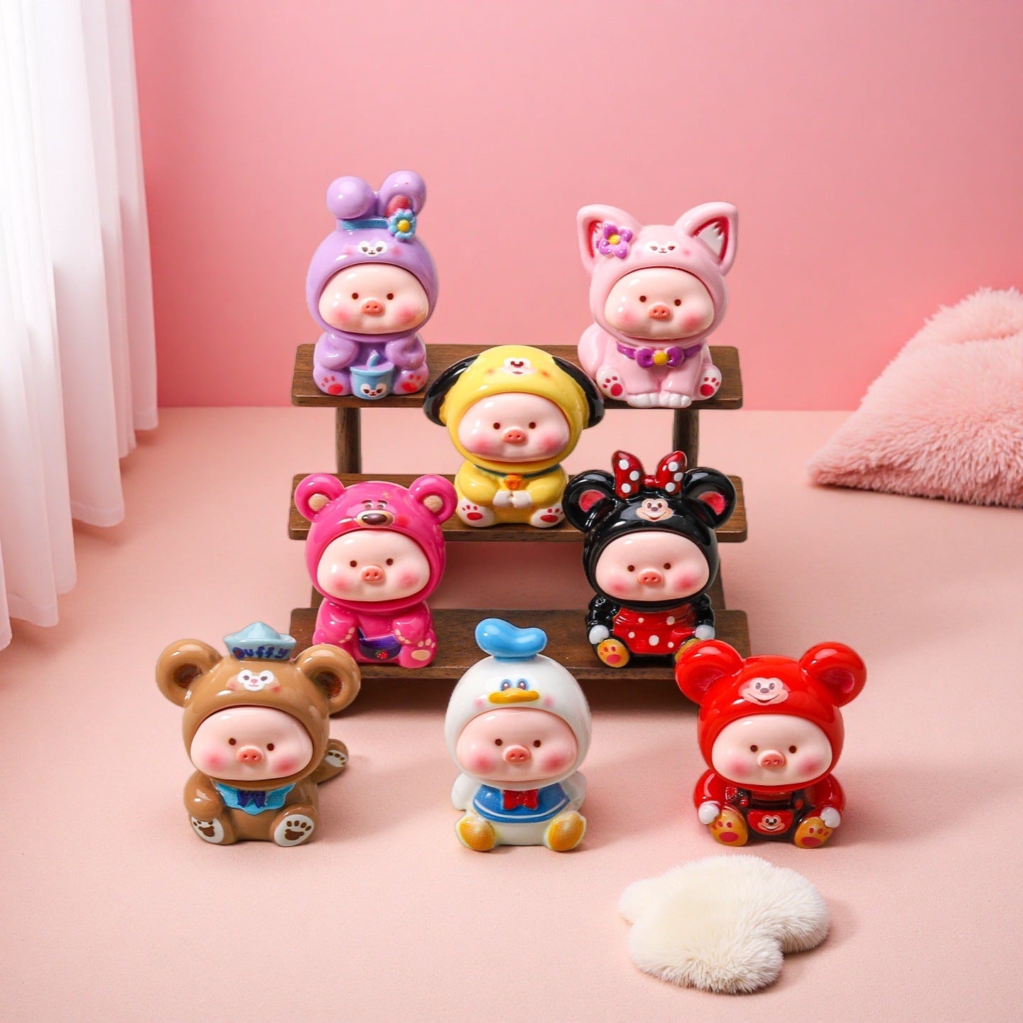 Didini sitting piggy DIY jewelry resin accessories cute car small ornaments tide play cute grains