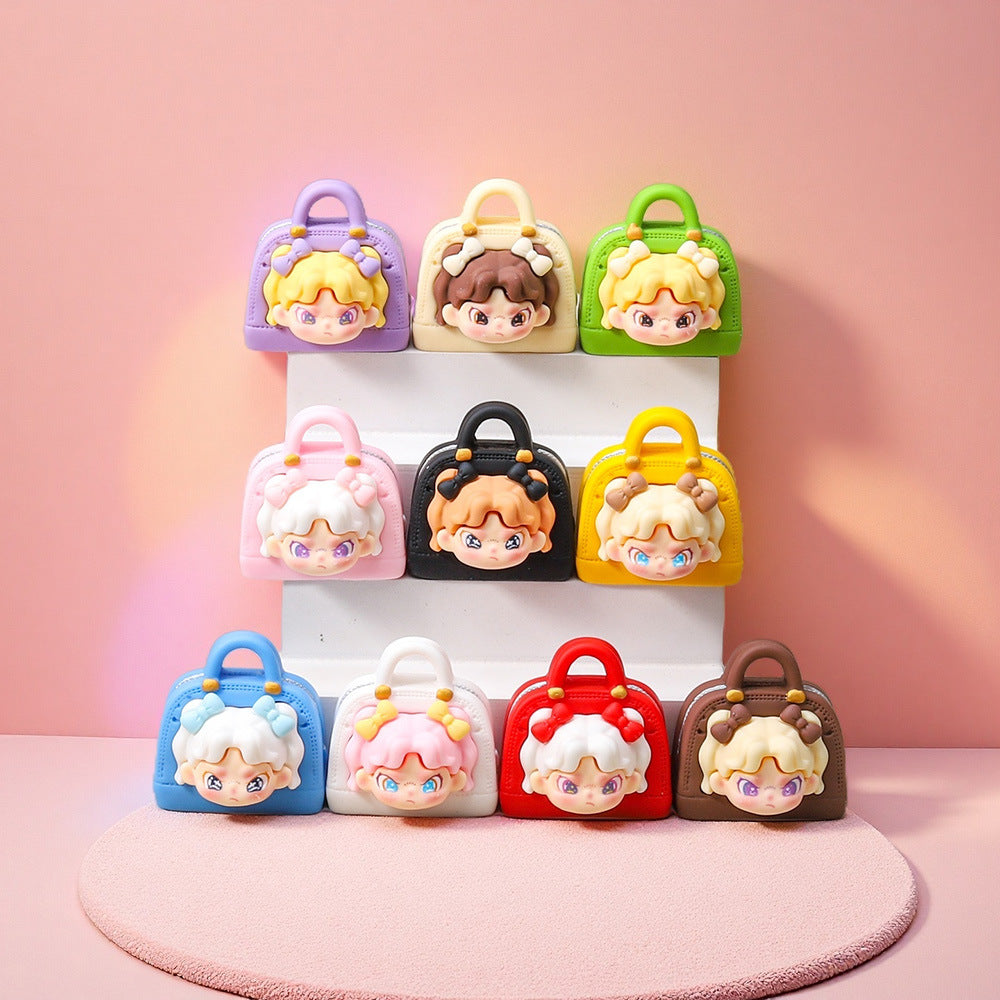 Big cousin bag DIY jewelry accessories cute girl gift resin desktop small ornament keychain cute grains