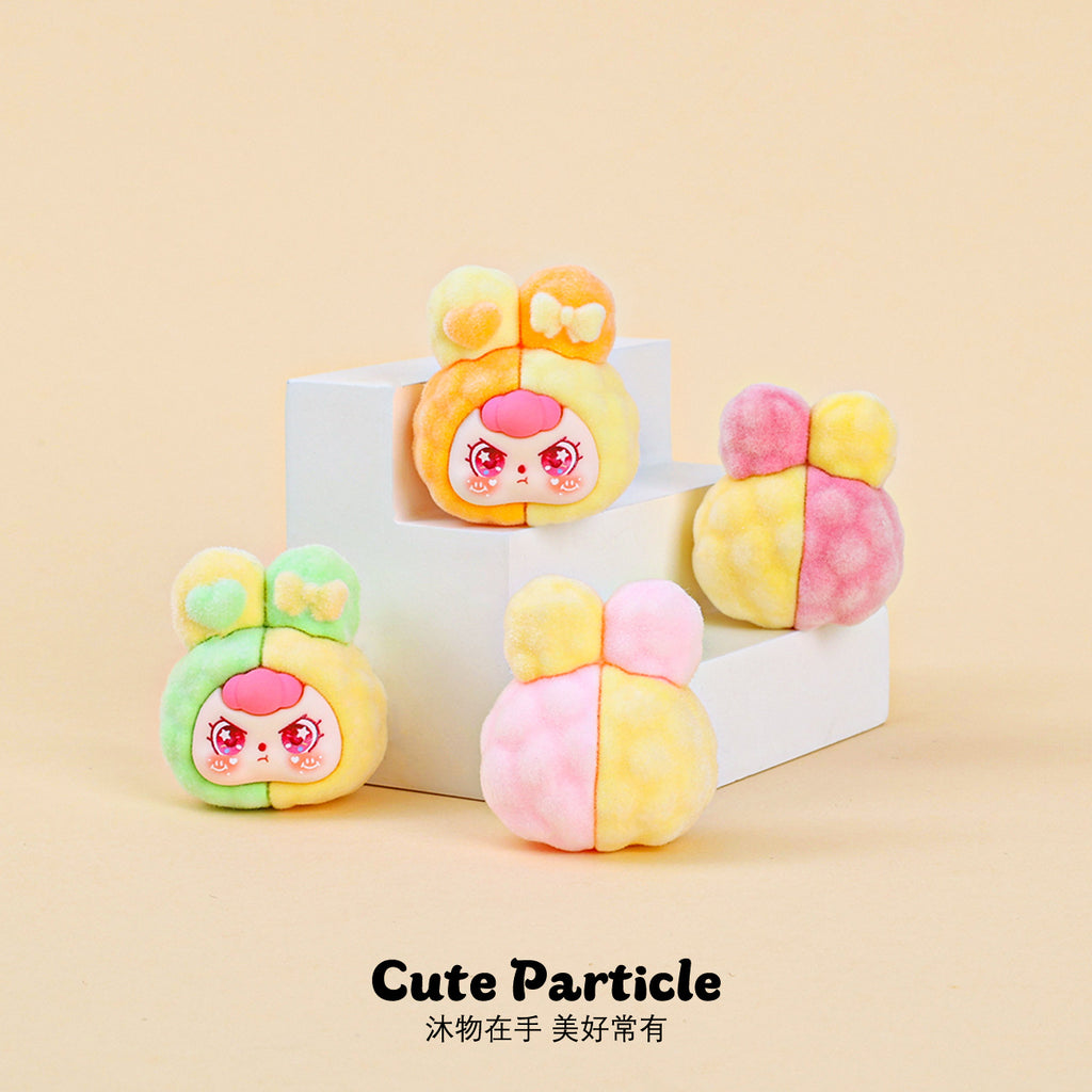 Cute flocking doll color matching rabbit cute doll desktop ornament