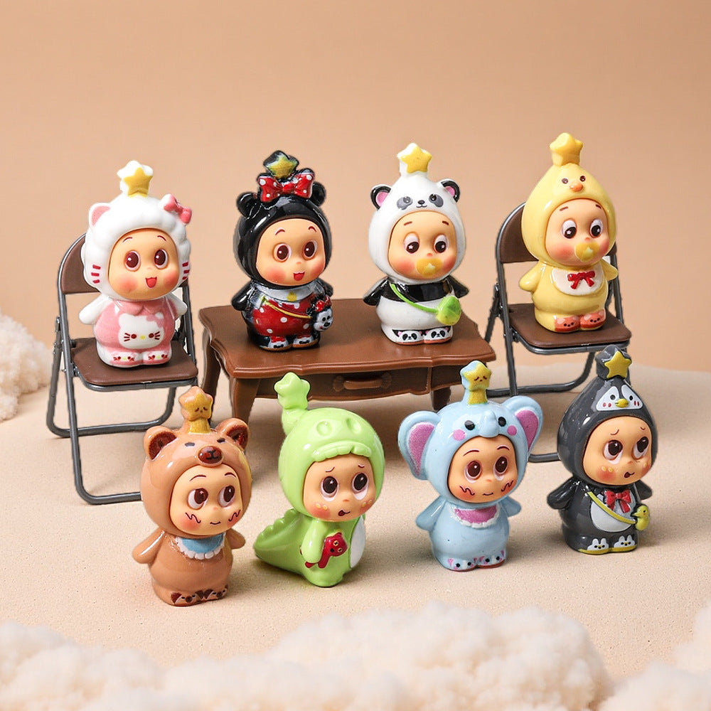 Animal star cub, jewelry accessories Tide play blind box blind bag resin tabletop ornament