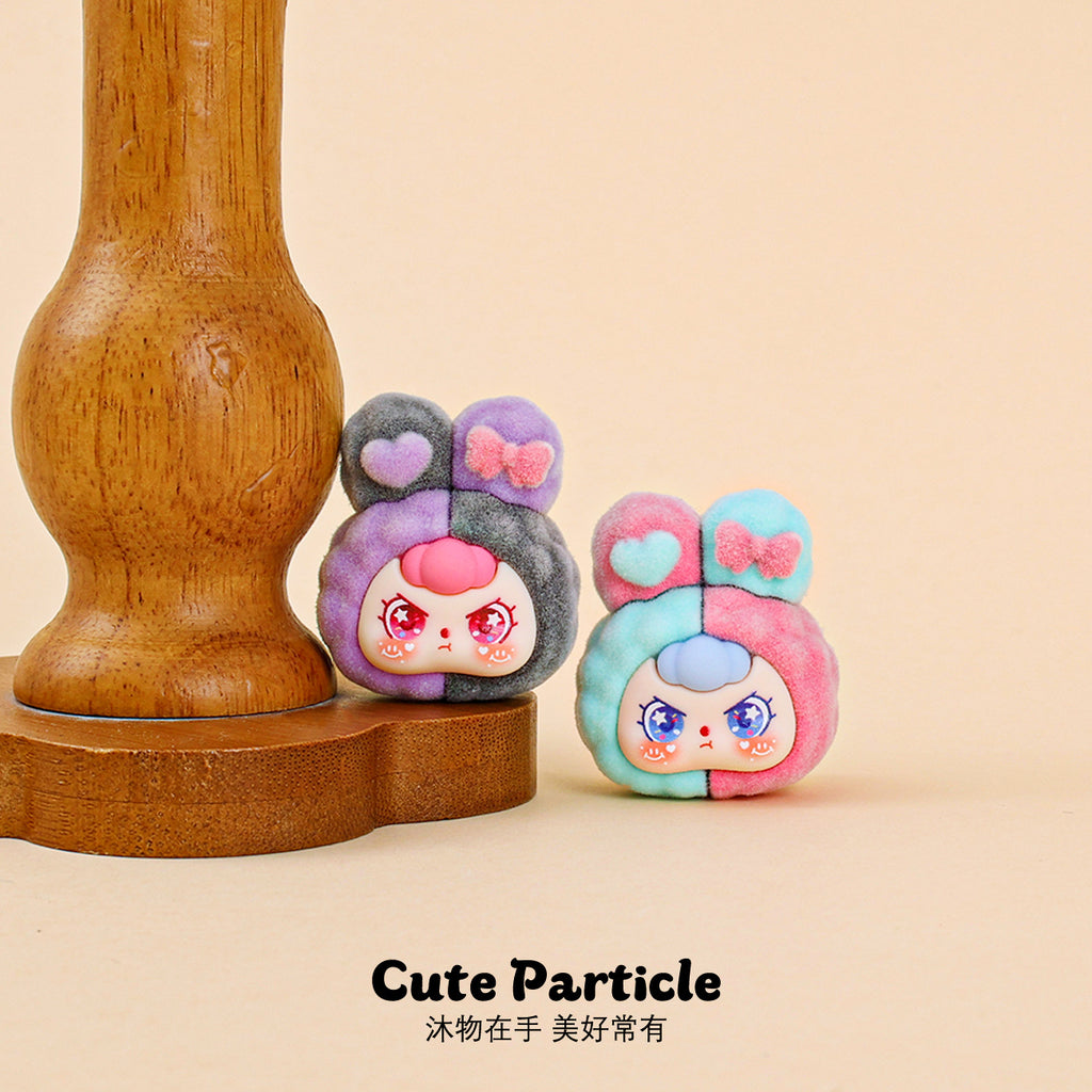 Cute flocking doll color matching rabbit cute doll desktop ornament