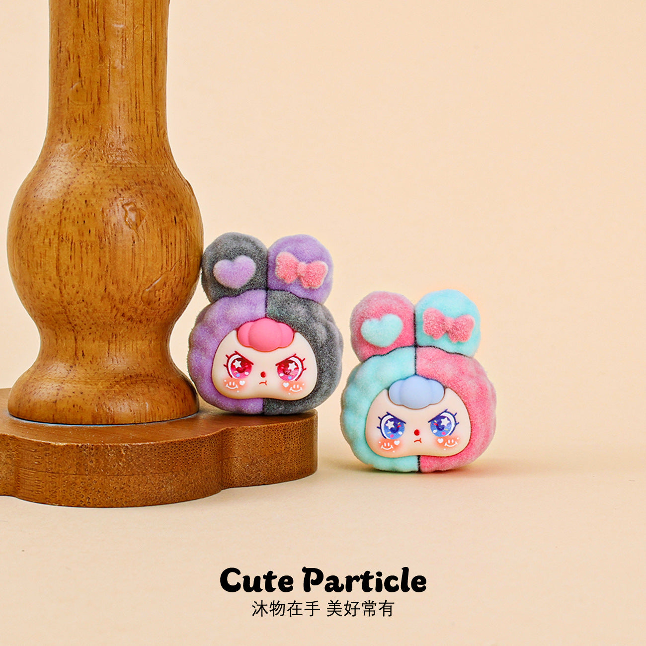 Cute flocking doll color matching rabbit cute doll desktop ornament