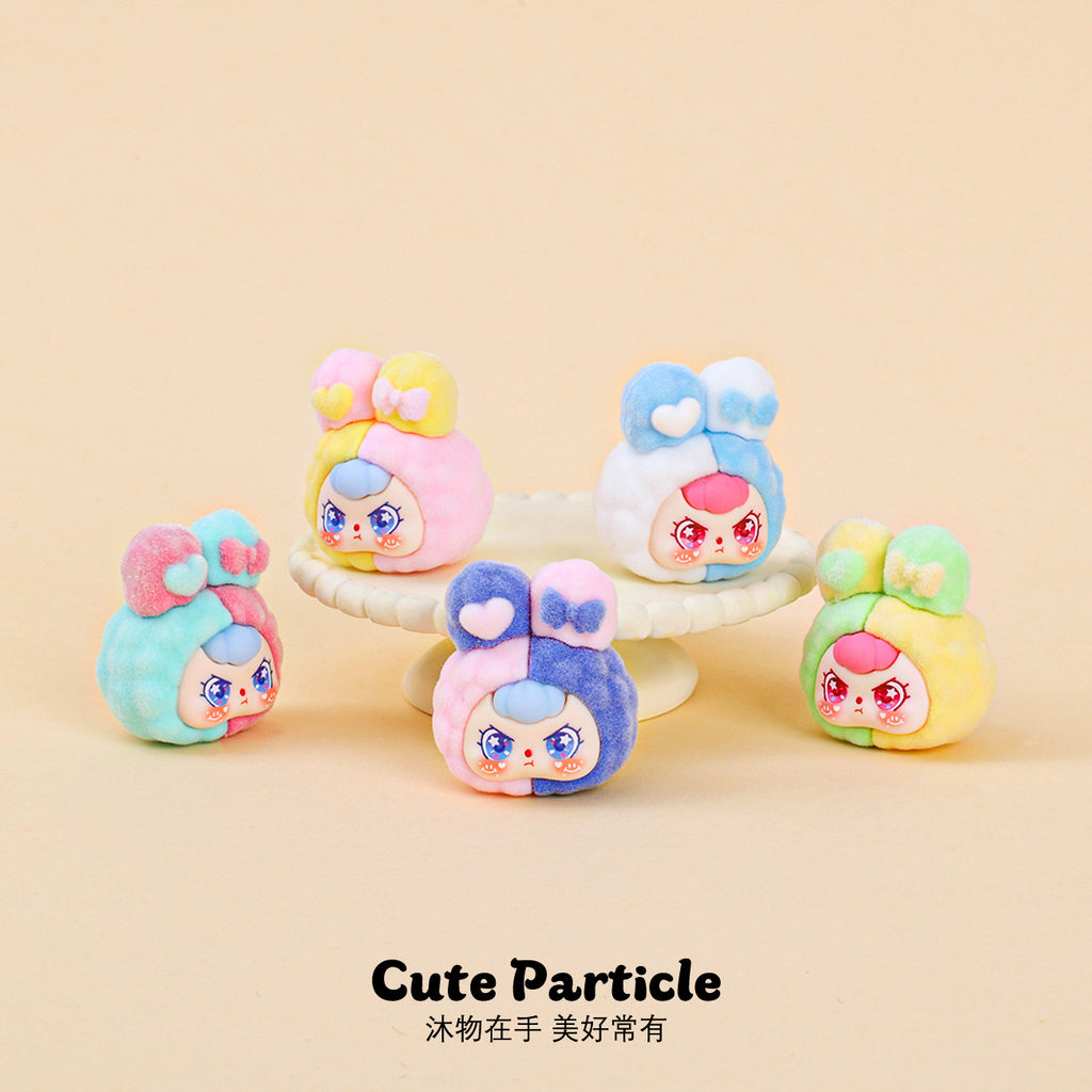 Cute flocking doll color matching rabbit cute doll desktop ornament