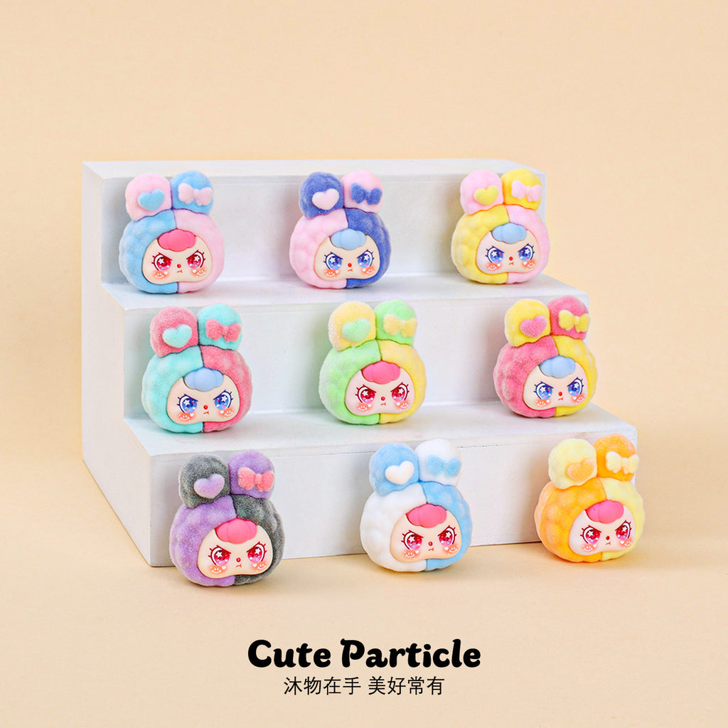 Cute flocking doll color matching rabbit cute doll desktop ornament
